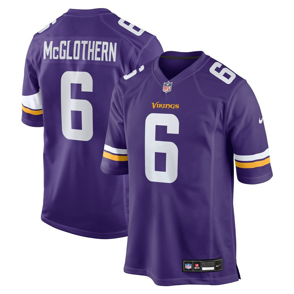 Dwight McGlothern Minnesota Vikings Team Game Jersey - Purple - Nike