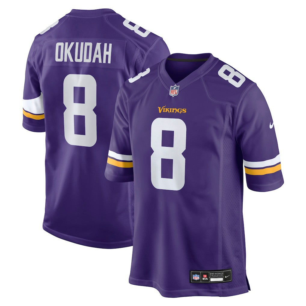 Jeff Okudah Minnesota Vikings Team Game Jersey - Purple - Nike