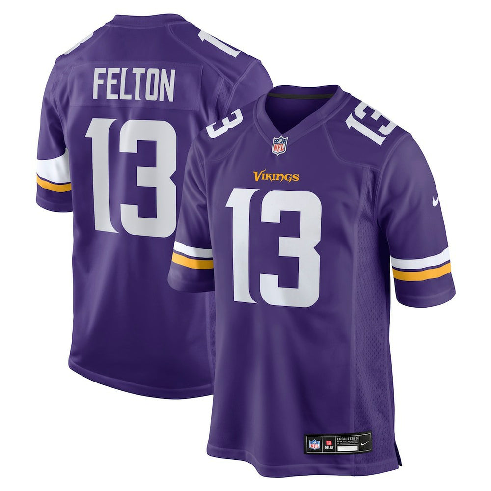 Tai Felton Minnesota Vikings Team Game Jersey - Purple - Nike