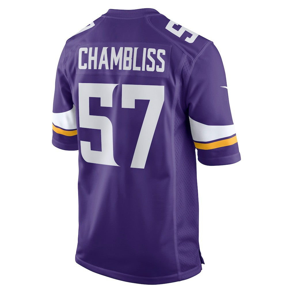 Chaz Chambliss Minnesota Vikings Team Game Jersey - Purple - Nike