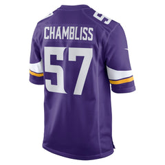 Chaz Chambliss Minnesota Vikings Team Game Jersey - Purple - Nike