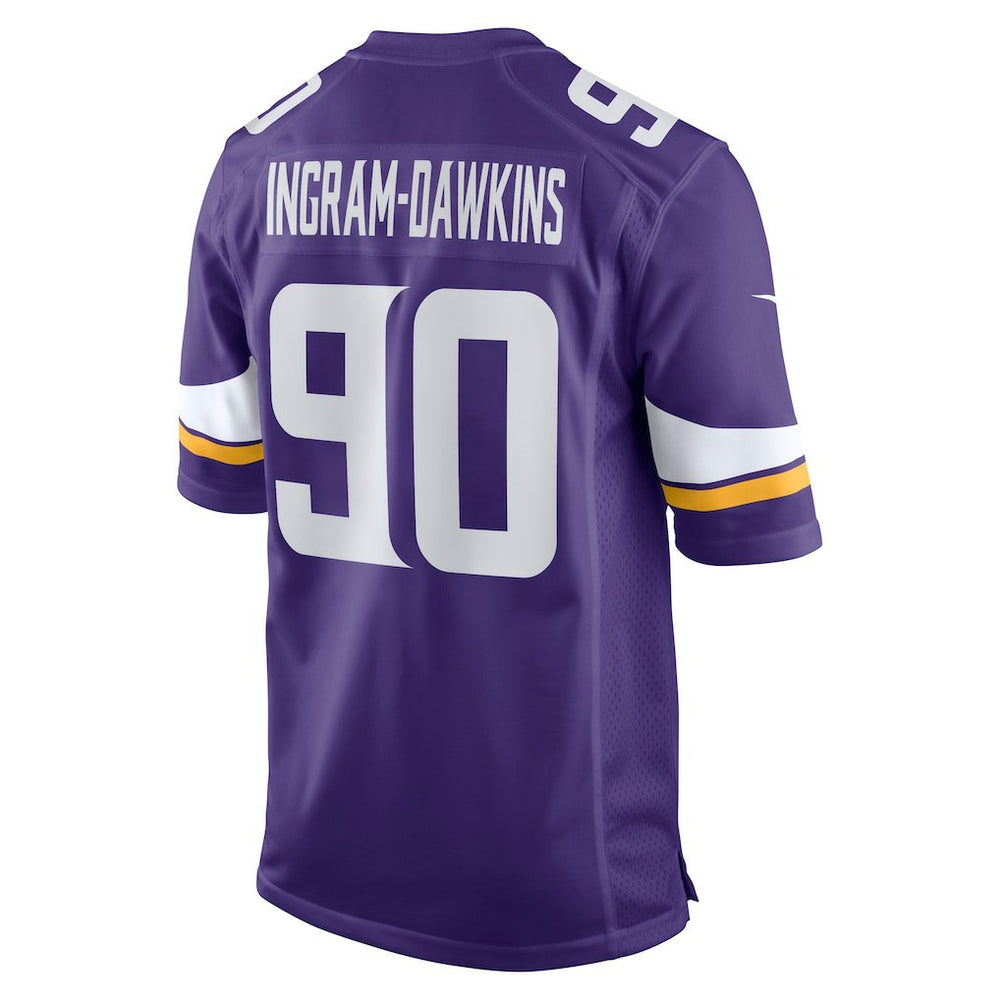 Tyrion Ingram-Dawkins Minnesota Vikings Team Game Jersey - Purple - Nike