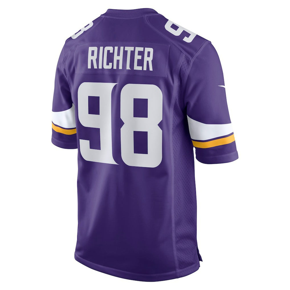 Bo Richter Minnesota Vikings Team Game Jersey - Purple - Nike