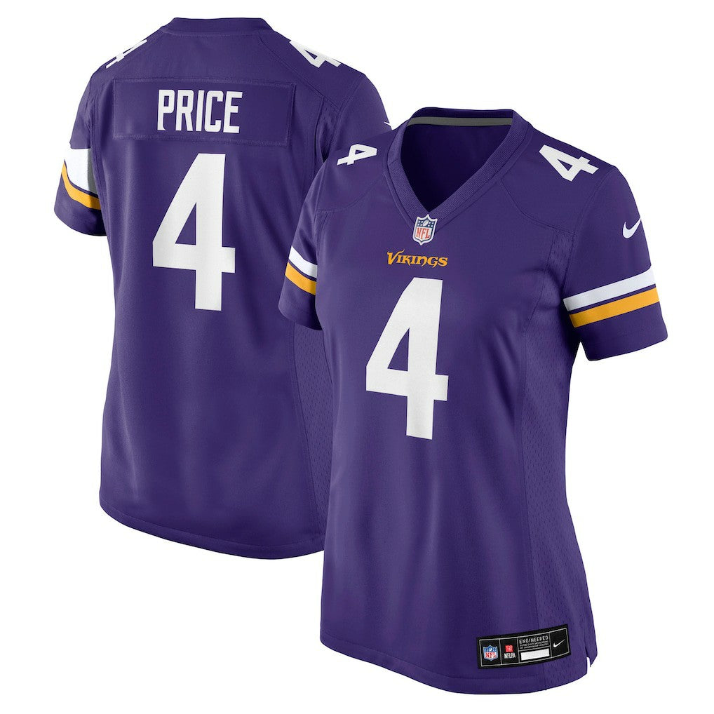 Myles Price Minnesota Vikings Women's Team Game Jersey - Purple - Nike