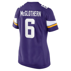 Dwight McGlothern Minnesota Vikings Women's Team Game Jersey - Purple - Nike