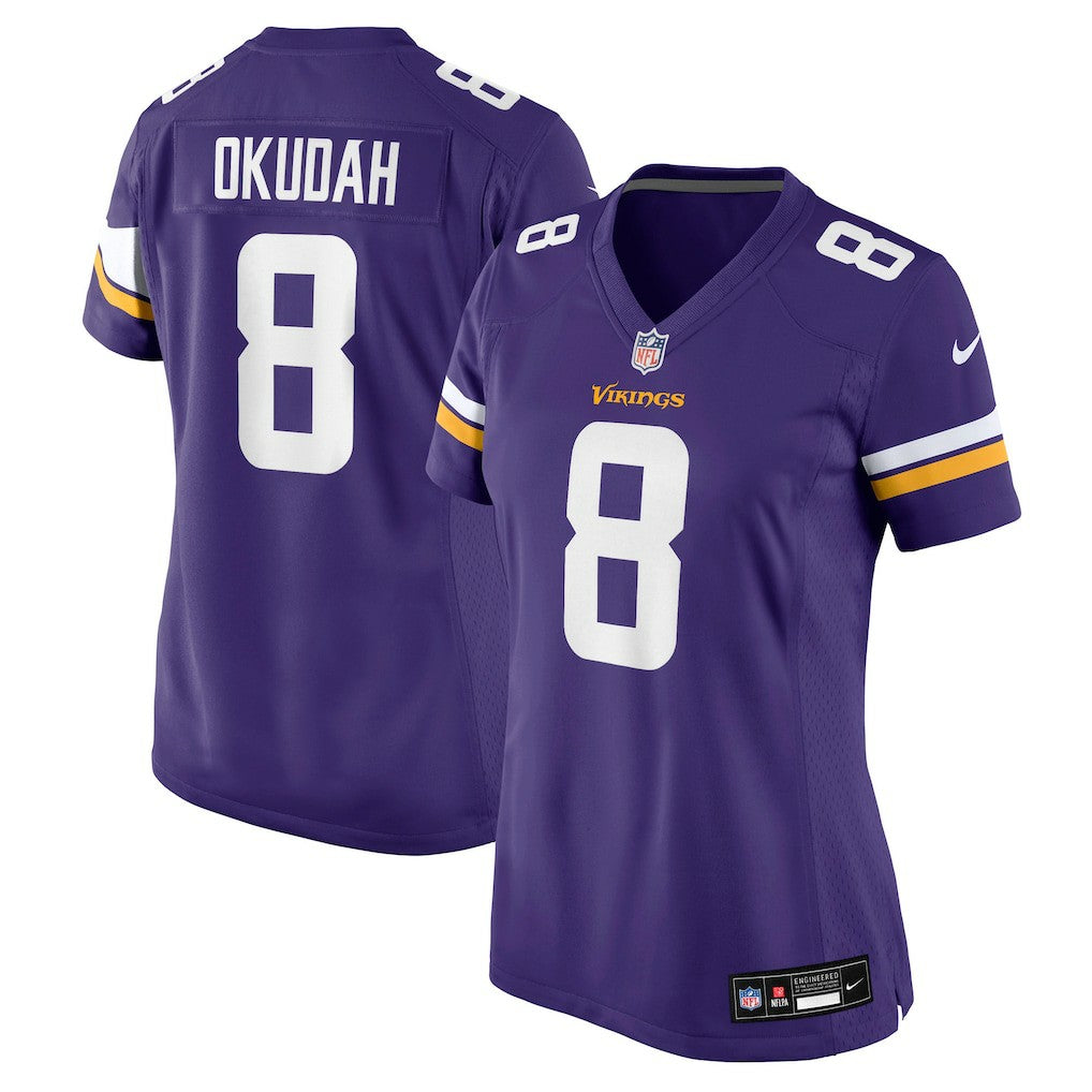 Jeff Okudah Minnesota Vikings Women's Team Game Jersey - Purple - Nike