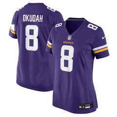 Jeff Okudah Minnesota Vikings Women's Team Game Jersey - Purple - Nike