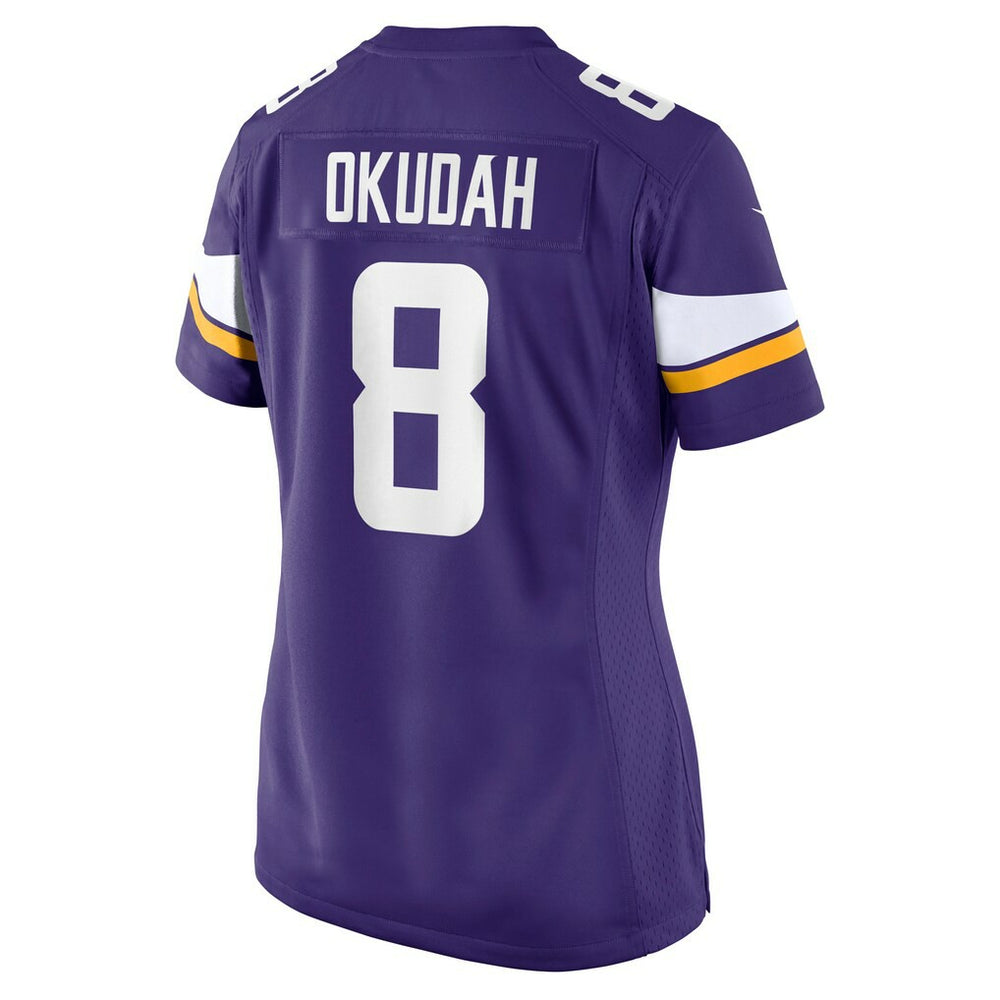 Jeff Okudah Minnesota Vikings Women's Team Game Jersey - Purple - Nike
