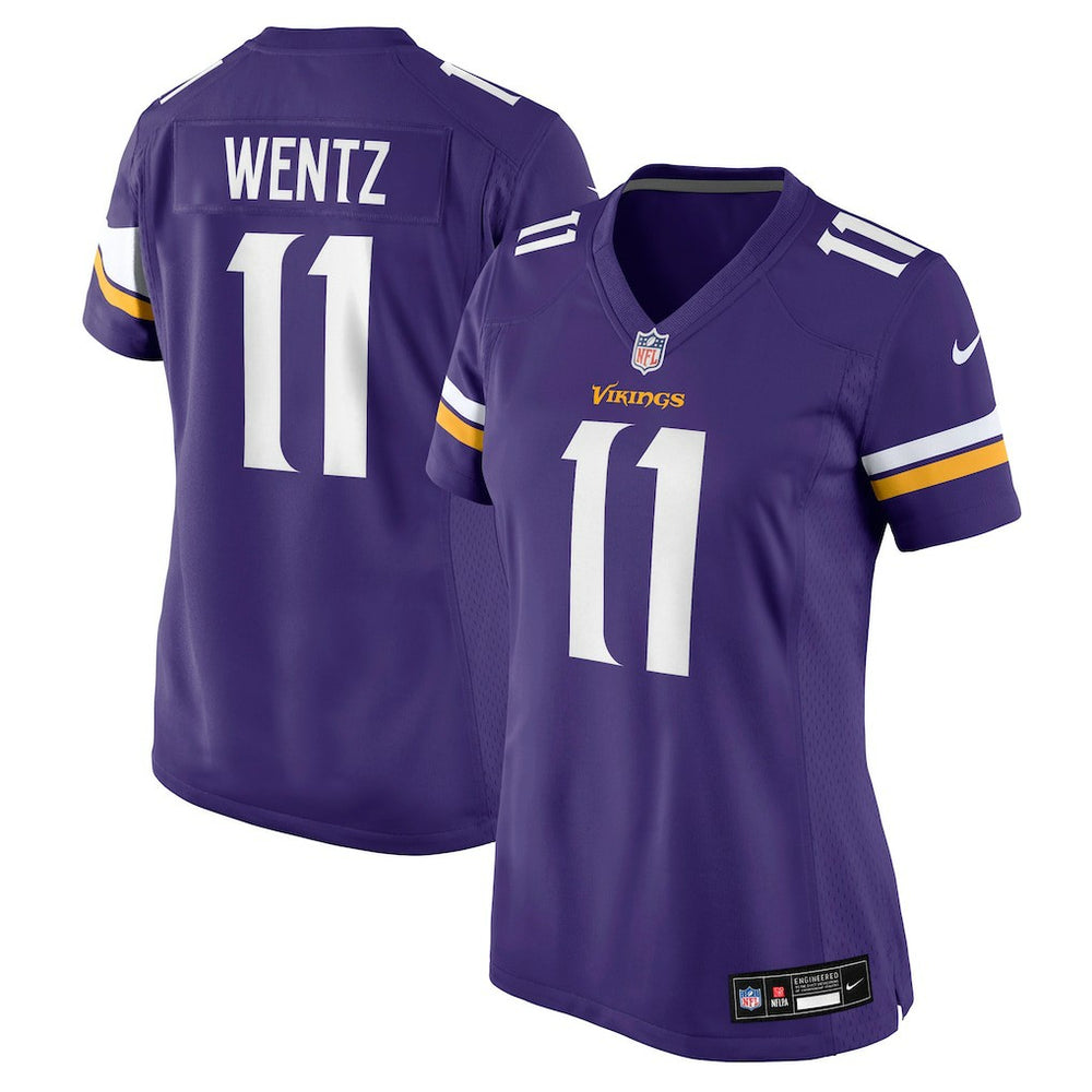 Carson Wentz Minnesota Vikings Women's Team Game Jersey - Purple - Nike