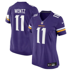 Carson Wentz Minnesota Vikings Women's Team Game Jersey - Purple - Nike
