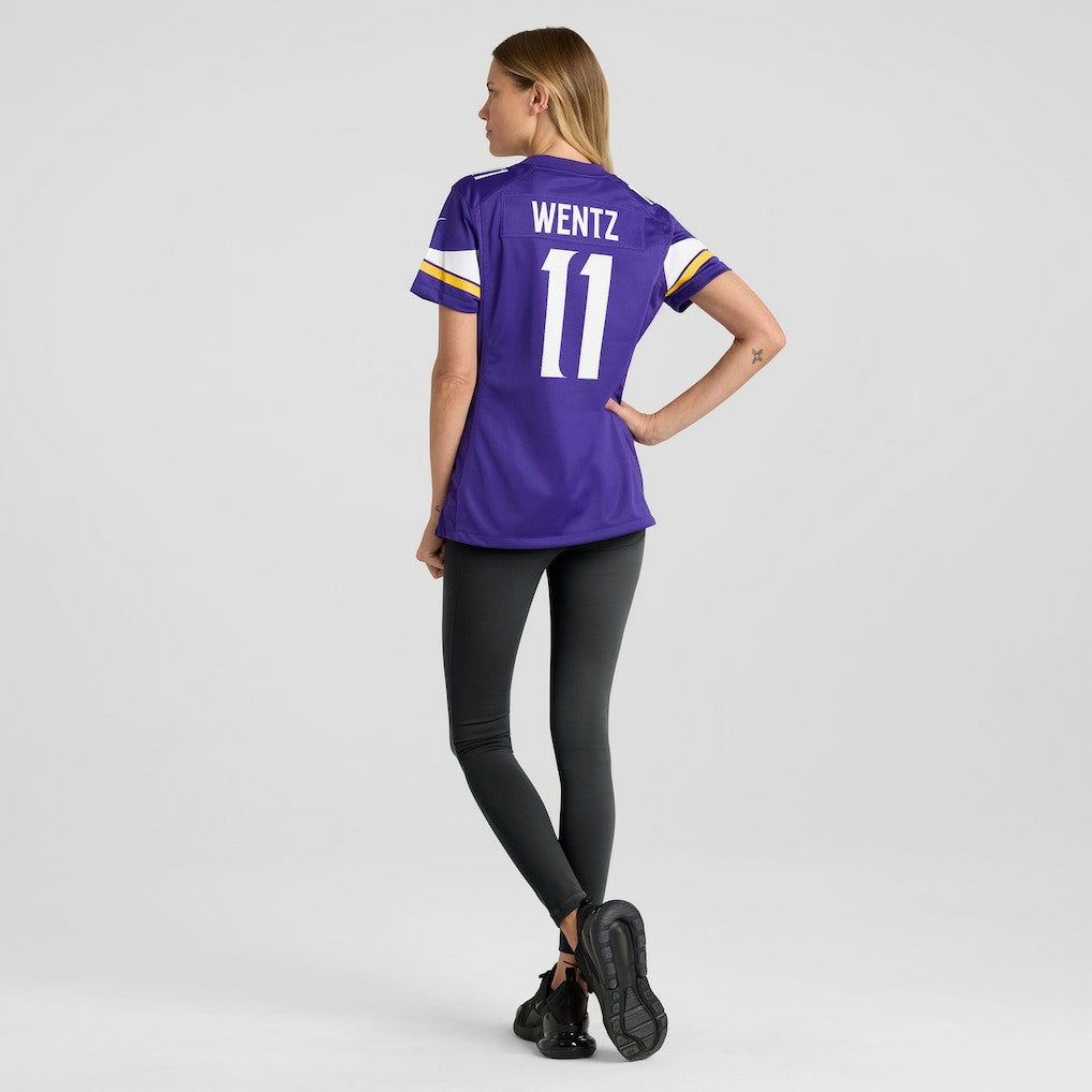 Carson Wentz Minnesota Vikings Women's Team Game Jersey - Purple - Nike
