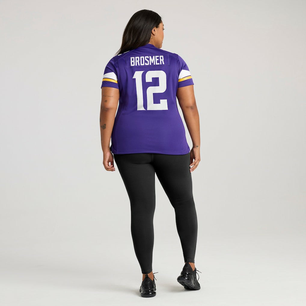 Max Brosmer Minnesota Vikings Women's Team Game Jersey - Purple - Nike