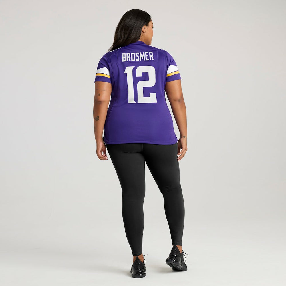 Max Brosmer Minnesota Vikings Women's Team Game Jersey - Purple - Nike