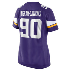 Tyrion Ingram-Dawkins Minnesota Vikings Women's Team Game Jersey - Purple - Nike