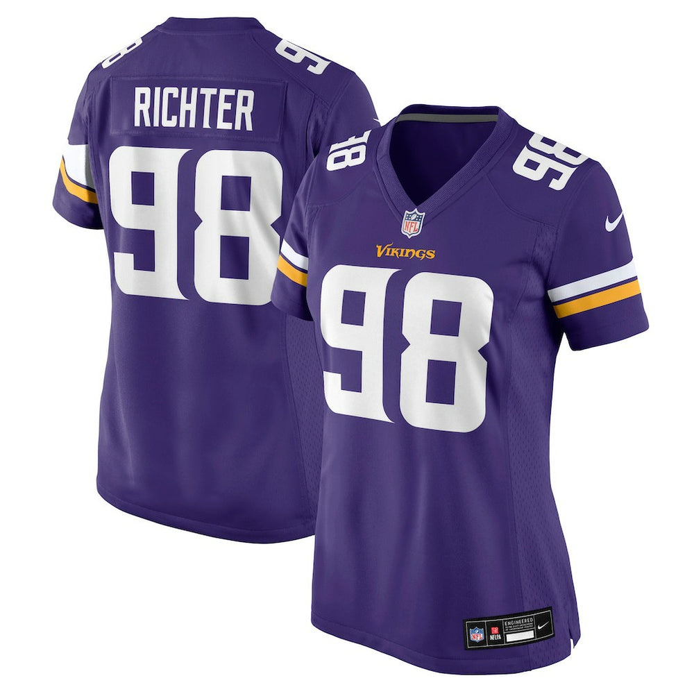 Bo Richter Minnesota Vikings Women's Team Game Jersey - Purple - Nike