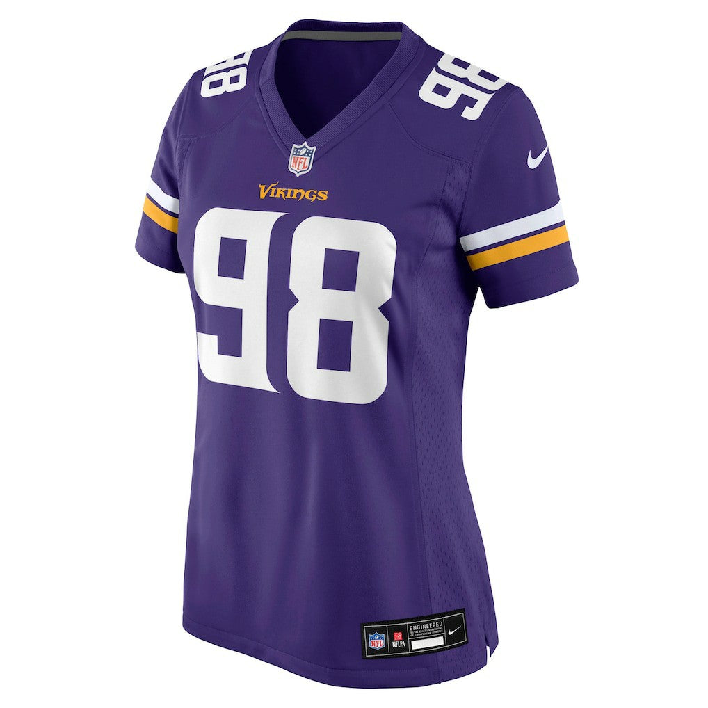 Bo Richter Minnesota Vikings Women's Team Game Jersey - Purple - Nike