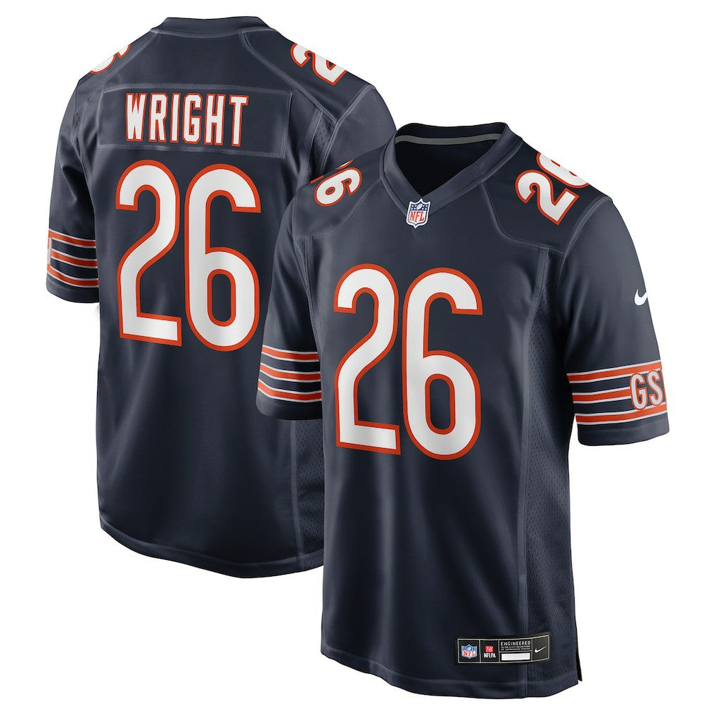 Nahshon Wright Chicago Bears Team Game Jersey - Navy - Nike