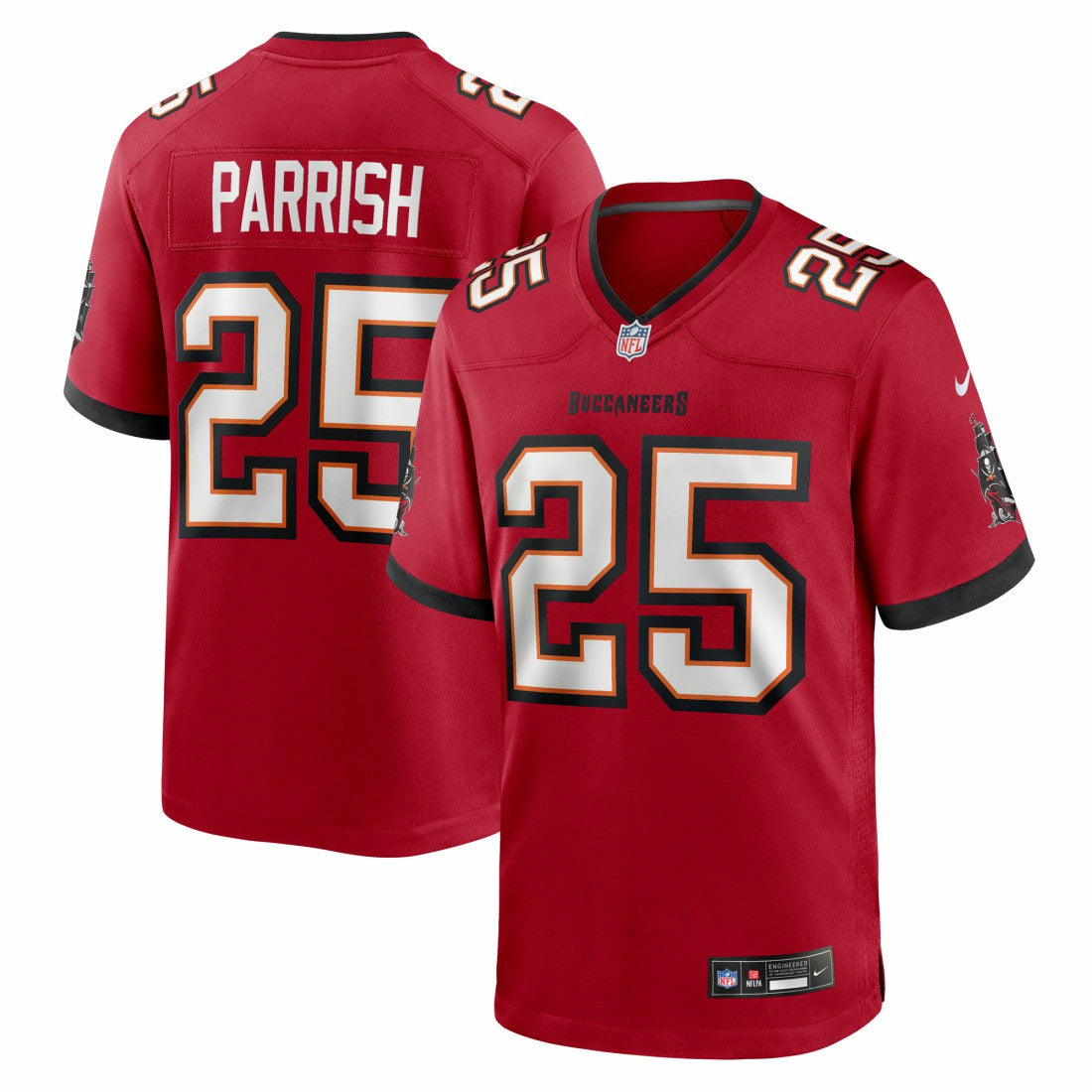 Jacob Parrish Tampa Bay Buccaneers Team Game Jersey - Red - Nike