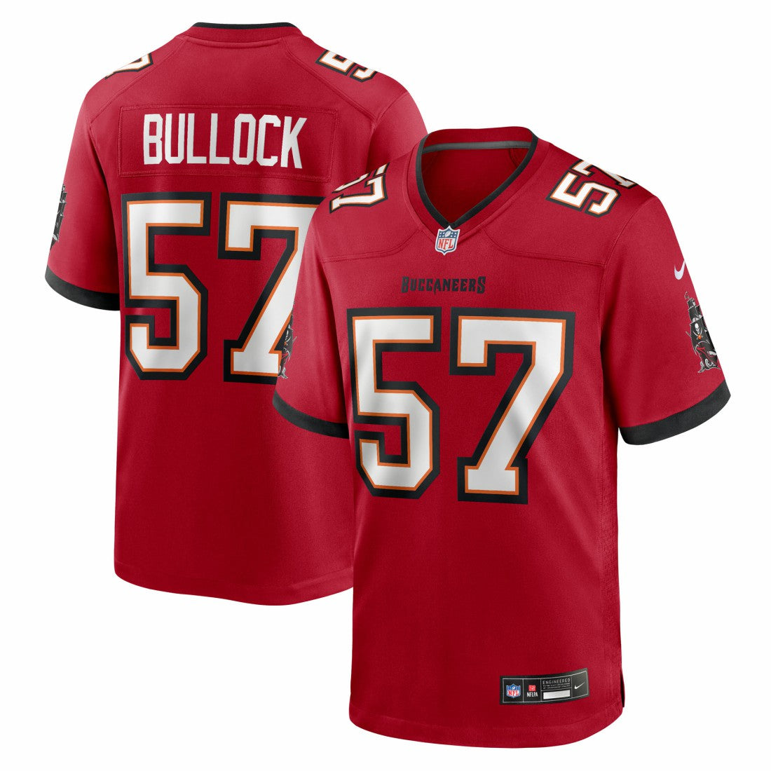 John Bullock Tampa Bay Buccaneers Team Game Jersey - Red - Nike