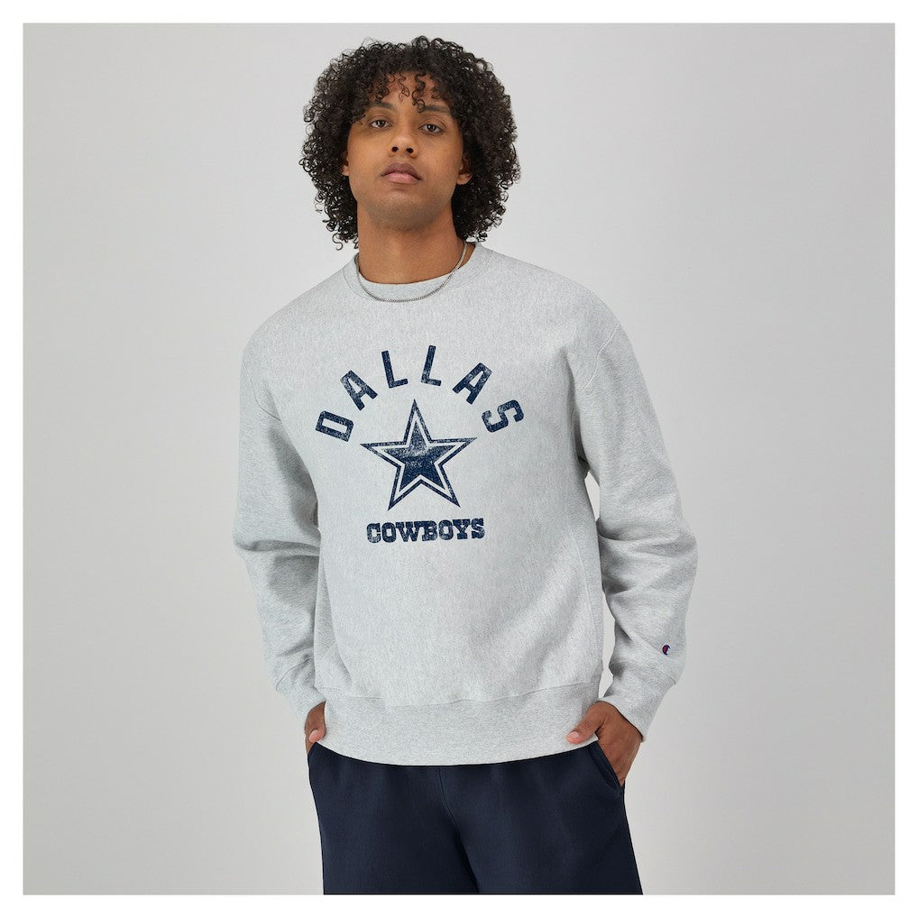Dallas Cowboys Champion Reverse Weave Fleece Sweatshirt - Heather Gray - NFL