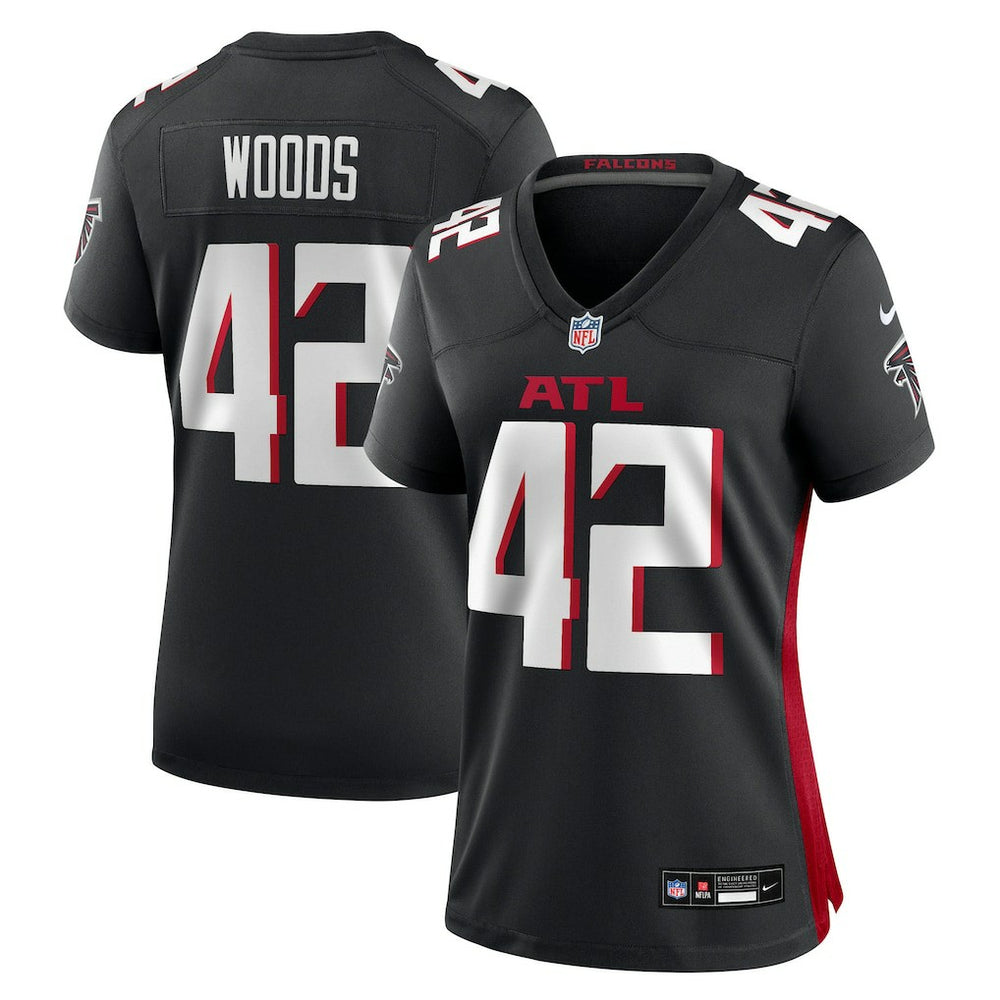 Josh Woods Atlanta Falcons Women's Team Game Jersey - Black - Nike
