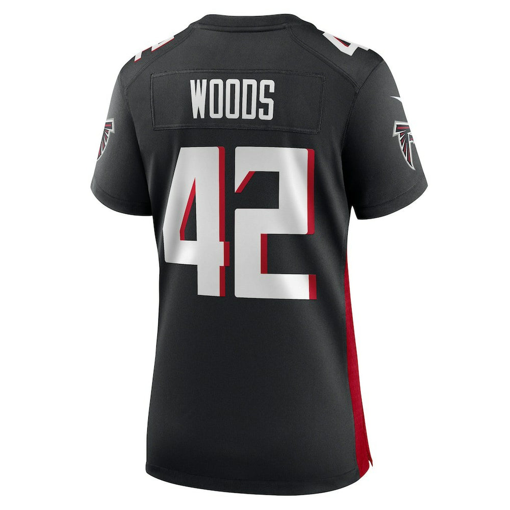 Josh Woods Atlanta Falcons Women's Team Game Jersey - Black - Nike