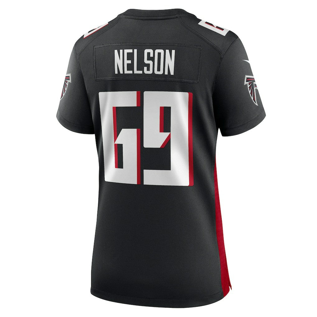 Jack Nelson Atlanta Falcons Women's Team Game Jersey - Black - Nike