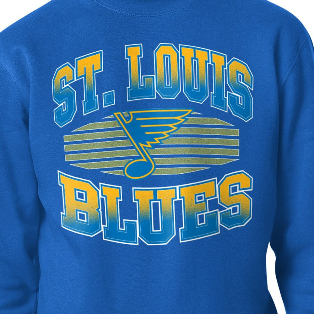 St. Louis Blues Starter Team Grit Graphic Fleece Pullover Sweatshirt - Blue | NHL on sale