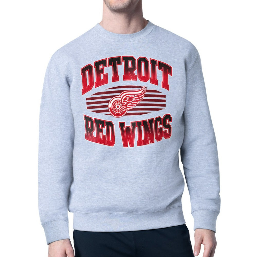 Detroit Red Wings Starter Team Grit Graphic Fleece Pullover Sweatshirt - Gray | NHL sale