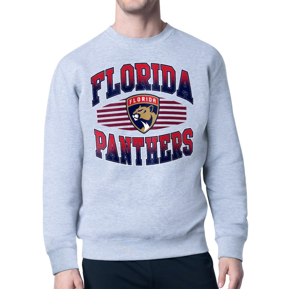 Florida Panthers Starter Team Grit Graphic Fleece Pullover Sweatshirt - Gray | NHL discount