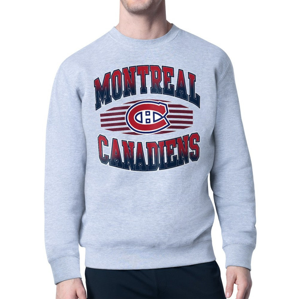 Montreal Canadiens Starter Team Grit Graphic Fleece Pullover Sweatshirt - Gray | NHL near me