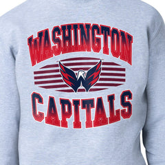 Washington Capitals Starter Team Grit Graphic Fleece Pullover Sweatshirt - Gray | NHL Lifestyle