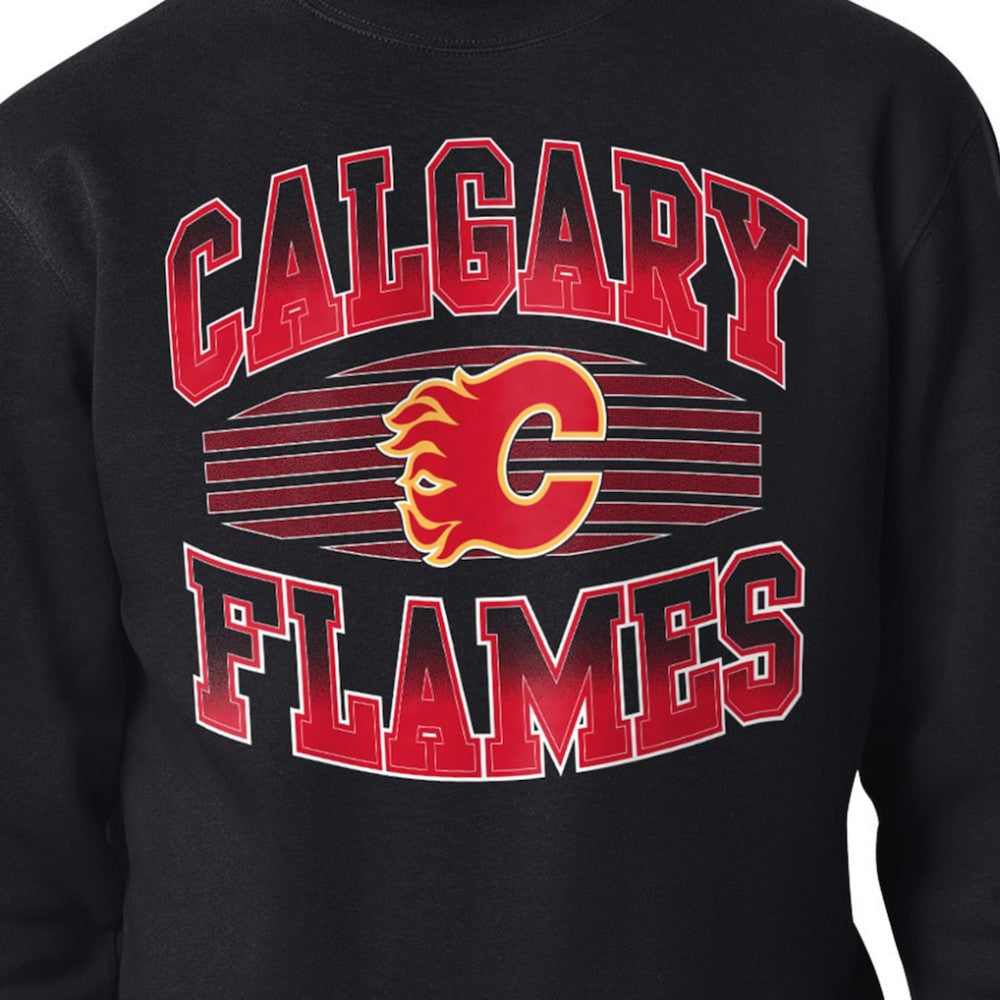 Calgary Flames Starter Team Grit Graphic Fleece Pullover Sweatshirt - Black | NHL near me