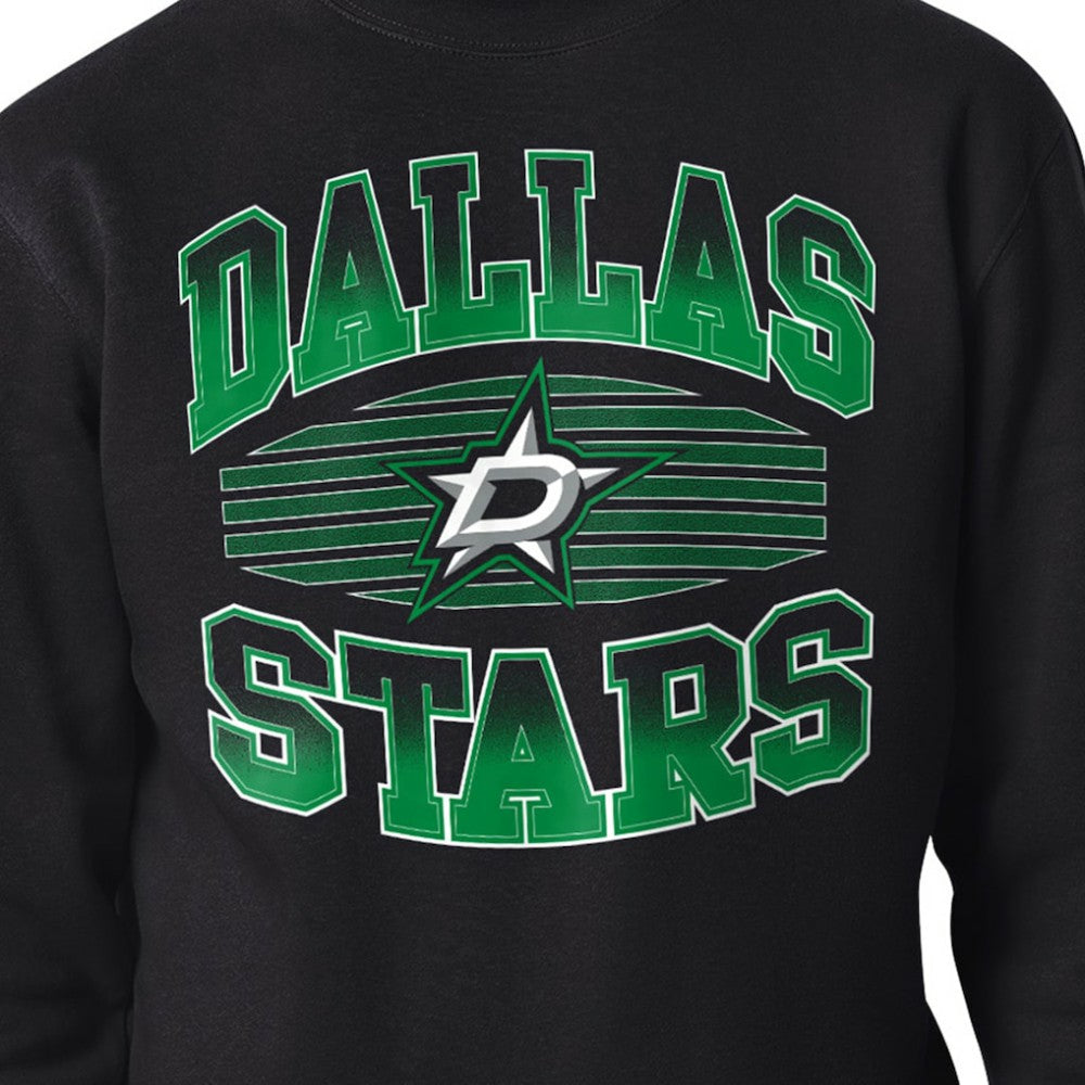 Dallas Stars Starter Team Grit Graphic Fleece Pullover Sweatshirt - Black | NHL Clearance