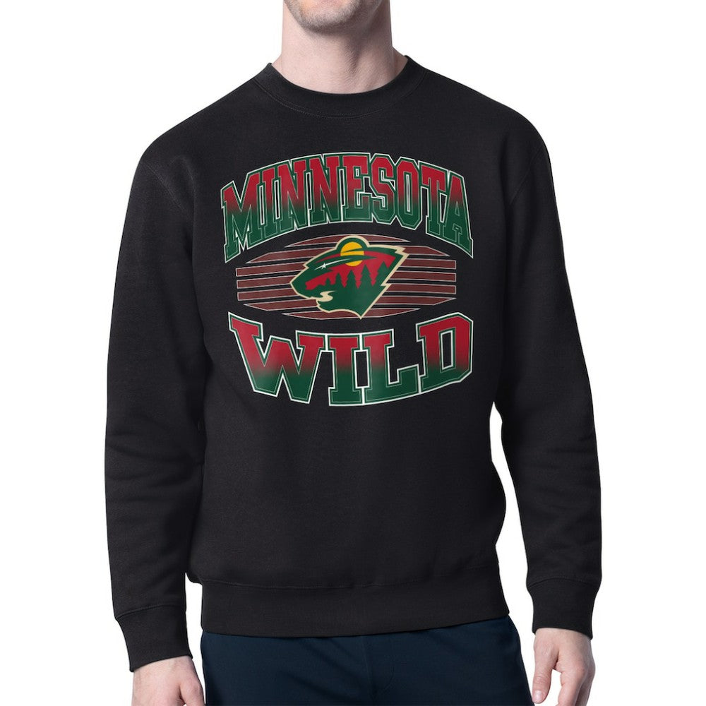 Minnesota Wild Starter Team Grit Graphic Fleece Pullover Sweatshirt - Black | NHL online