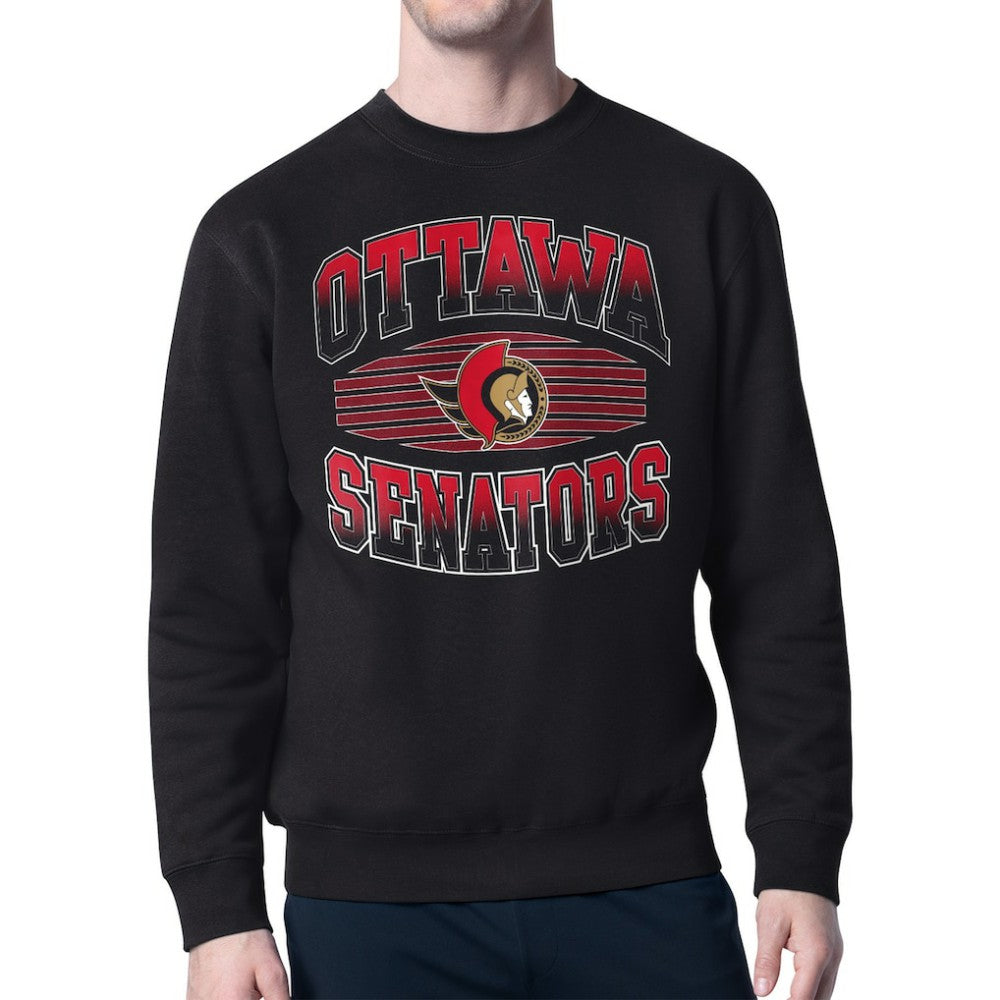 Ottawa Senators Starter Team Grit Graphic Fleece Pullover Sweatshirt - Black | NHL near me