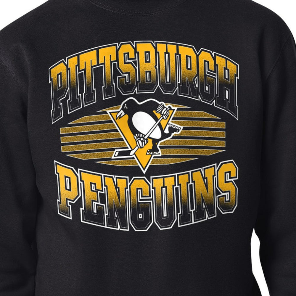 Pittsburgh Penguins Starter Team Grit Graphic Fleece Pullover Sweatshirt - Black | NHL Clearance
