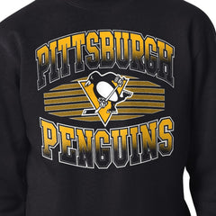 Pittsburgh Penguins Starter Team Grit Graphic Fleece Pullover Sweatshirt - Black | NHL Clearance