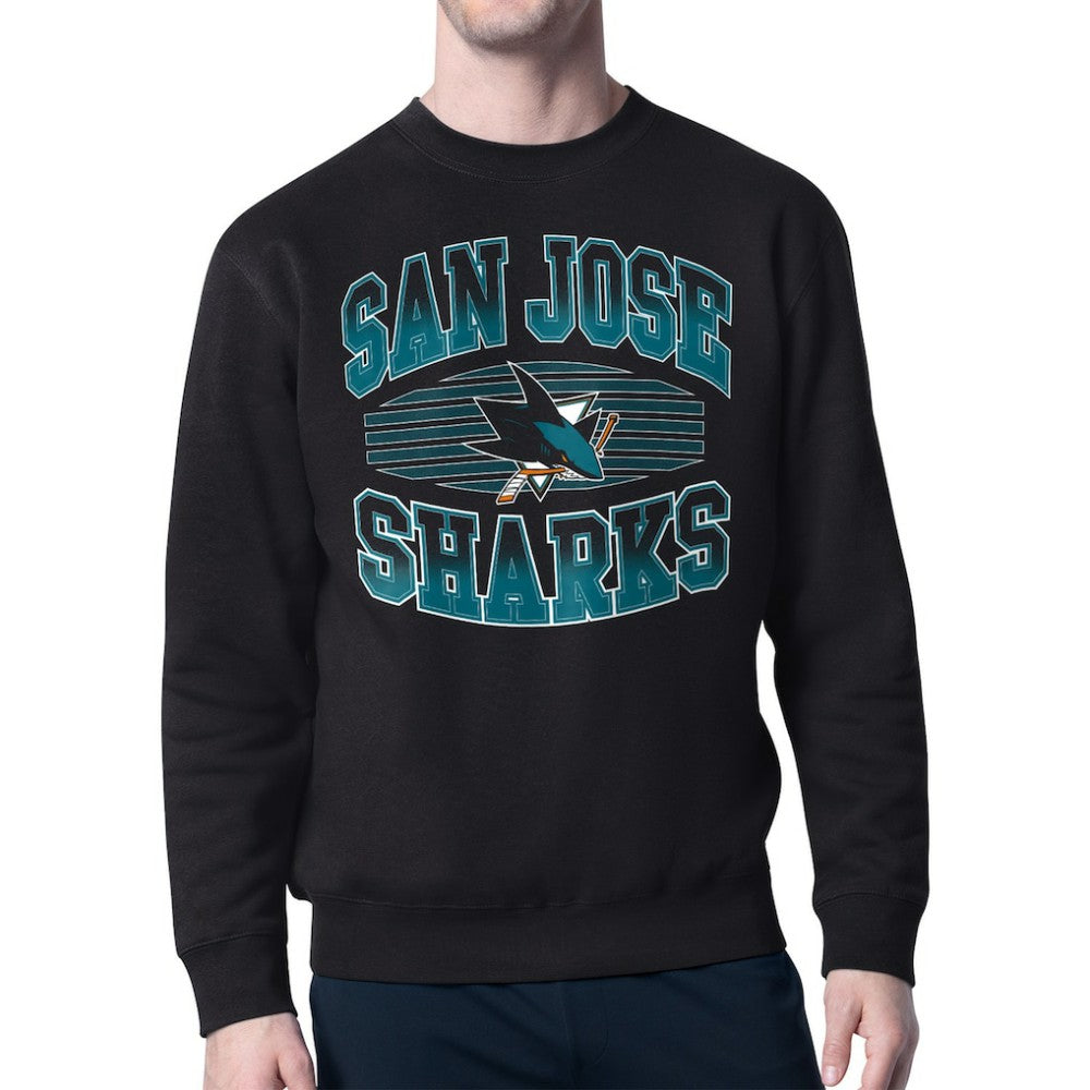 San Jose Sharks Starter Team Grit Graphic Fleece Pullover Sweatshirt - Black | NHL online