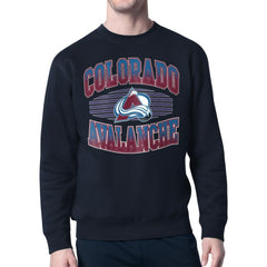 Colorado Avalanche Starter Team Grit Graphic Fleece Pullover Sweatshirt - Navy | NHL Lifestyle