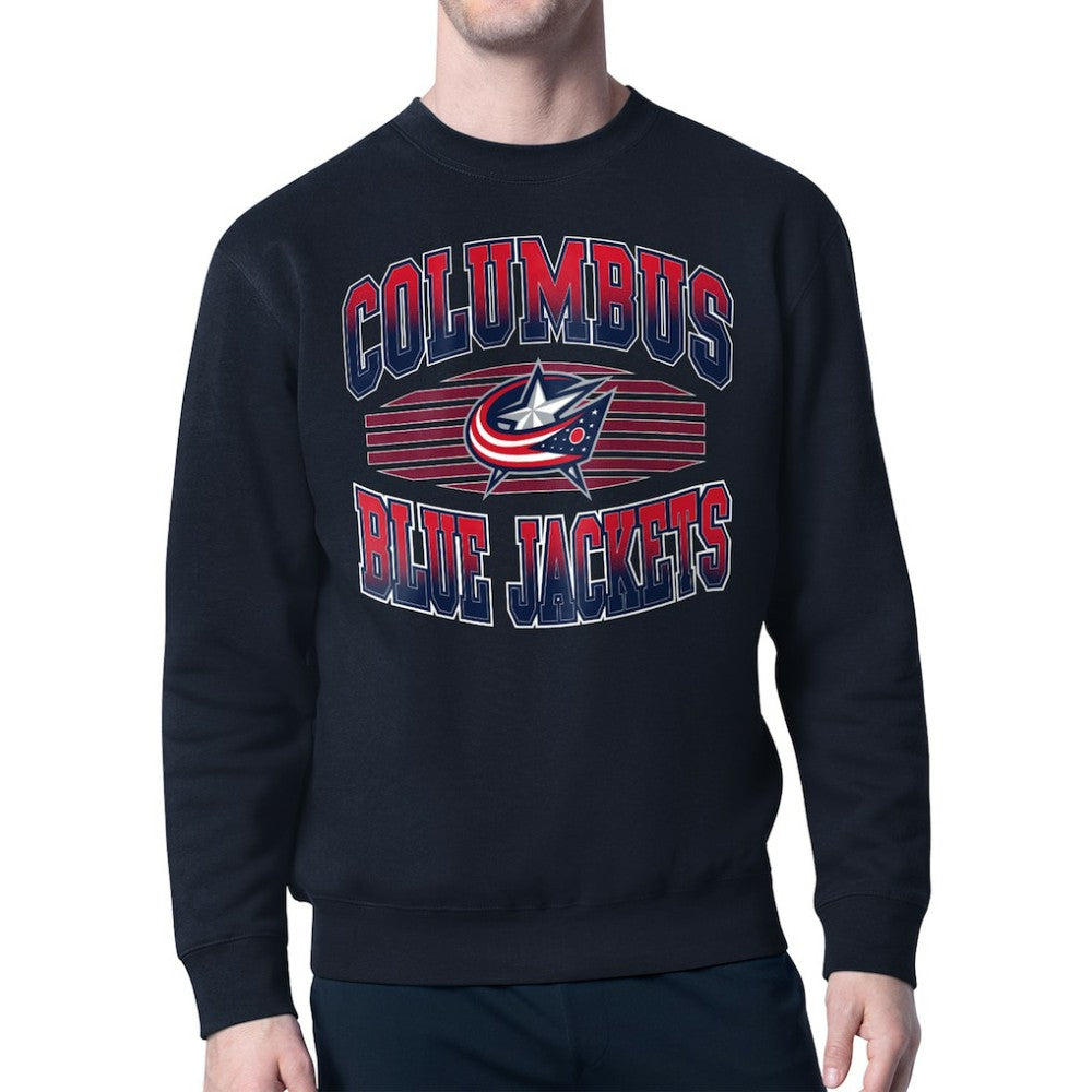 Columbus Blue Jackets Starter Team Grit Graphic Fleece Pullover Sweatshirt - Navy | NHL on sale