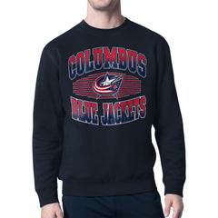 Columbus Blue Jackets Starter Team Grit Graphic Fleece Pullover Sweatshirt - Navy | NHL on sale
