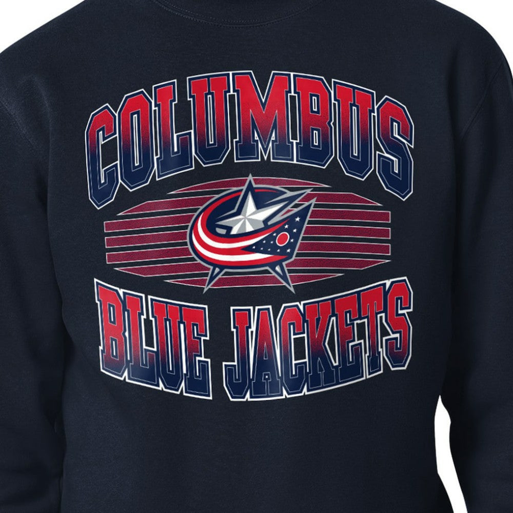 Columbus Blue Jackets Starter Team Grit Graphic Fleece Pullover Sweatshirt - Navy | NHL on sale