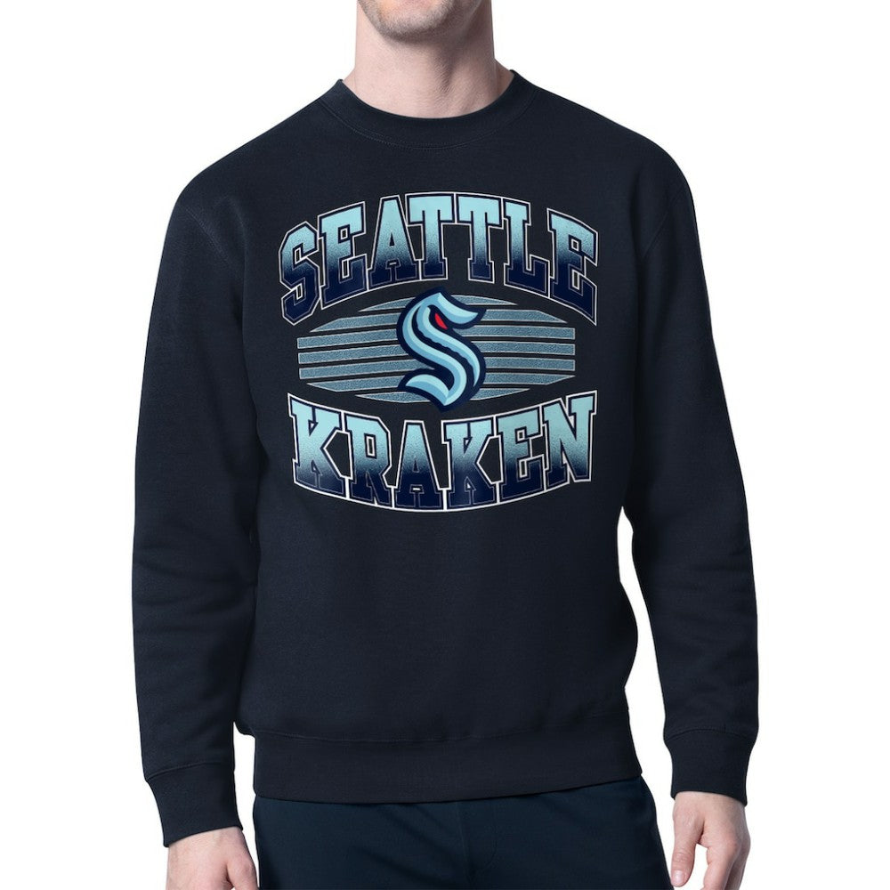 Seattle Kraken Starter Team Grit Graphic Fleece Pullover Sweatshirt - Deep Sea Blue | NHL near me