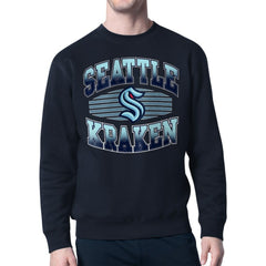 Seattle Kraken Starter Team Grit Graphic Fleece Pullover Sweatshirt - Deep Sea Blue | NHL near me