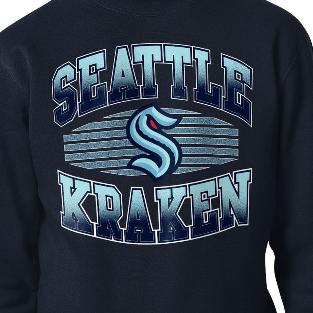 Seattle Kraken Starter Team Grit Graphic Fleece Pullover Sweatshirt - Deep Sea Blue | NHL near me