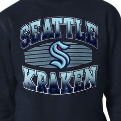Seattle Kraken Starter Team Grit Graphic Fleece Pullover Sweatshirt - Deep Sea Blue | NHL near me