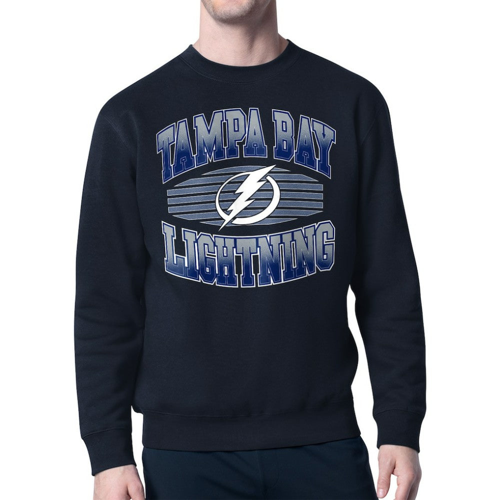 Tampa Bay Lightning Starter Team Grit Graphic Fleece Pullover Sweatshirt - Navy | NHL Clearance
