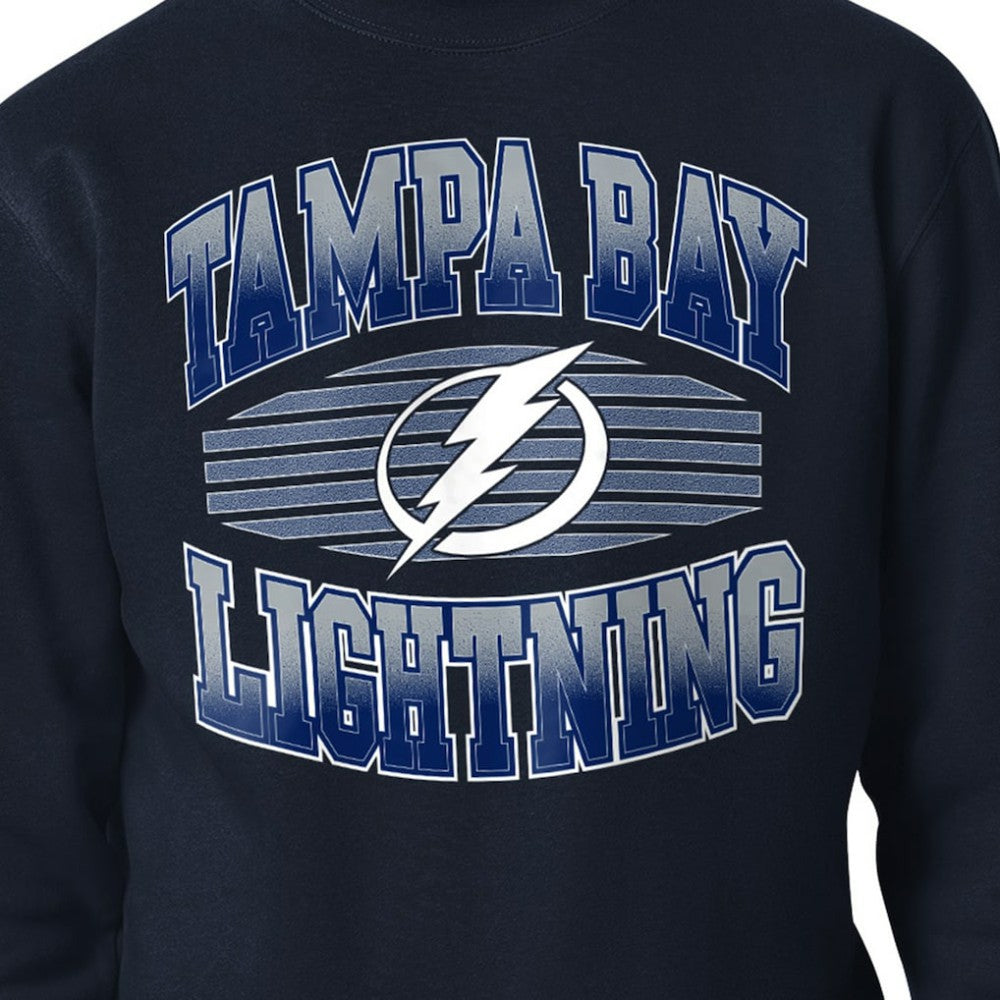 Tampa Bay Lightning Starter Team Grit Graphic Fleece Pullover Sweatshirt - Navy | NHL Clearance