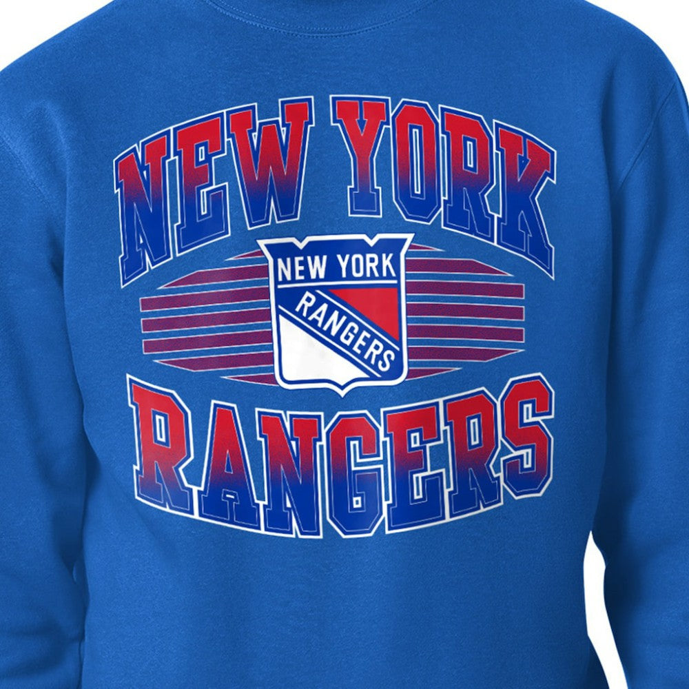 New York Rangers Starter Team Grit Graphic Fleece Pullover Sweatshirt - Blue | NHL online